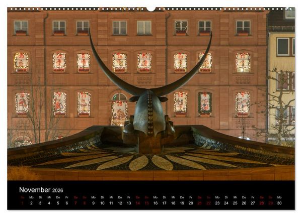 Produktbild: Pirmasens bei Nacht (hochwertiger Premium Wandkalender 2026 DIN A2 quer), Kunstdruck in Hochglanz