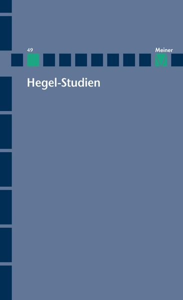 Produktbild: Hegel-Studien Band 49
