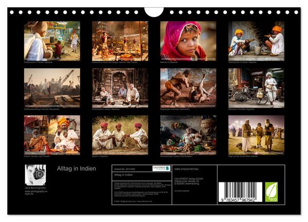 Produktbild: Alltag in Indien (Wandkalender 2026 DIN A4 quer), CALVENDO Monatskalender