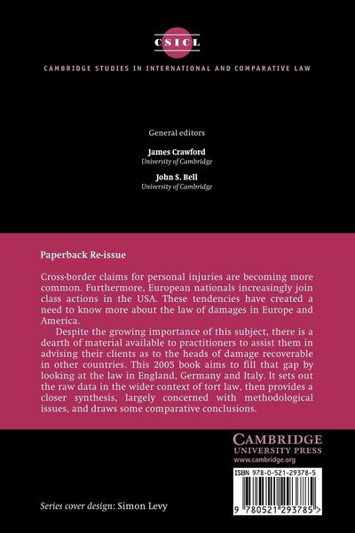 Produktbild: Compensation for Personal Injury in English, German and Italian Law