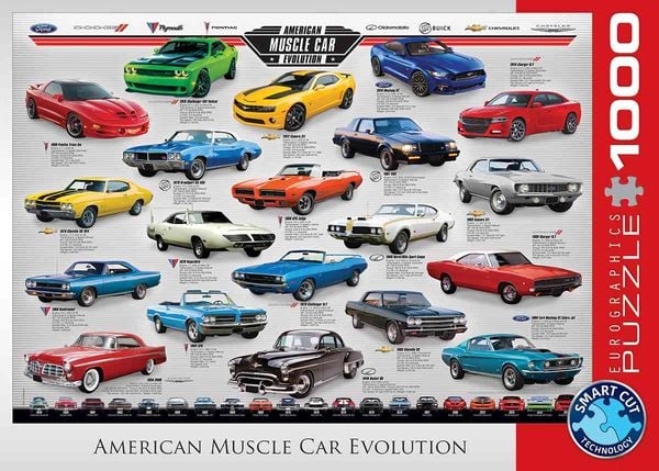 Eurographics 6000-0682 - American Muscle Car Evolution , Puzzle, 1.000 Teile