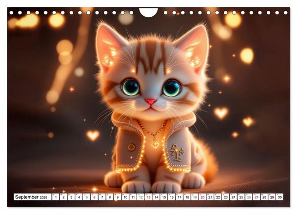 Produktbild: Leuchtende Tierbabys (Wandkalender 2026 DIN A4 quer), CALVENDO Monatskalender