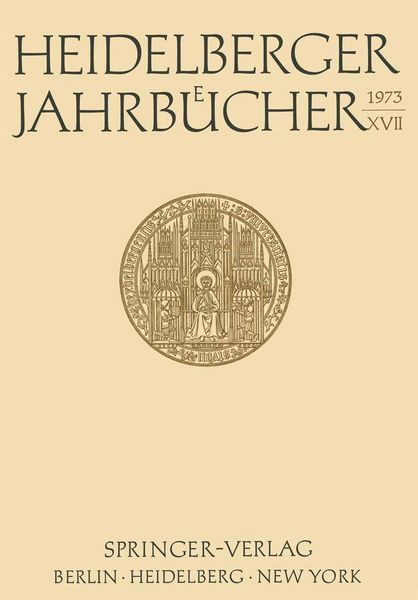 Produktbild: Heidelberger Jahrb&uuml;cher XVII