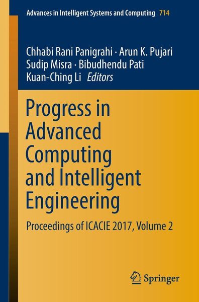 Produktbild: Progress in Advanced Computing and Intelligent Engineering