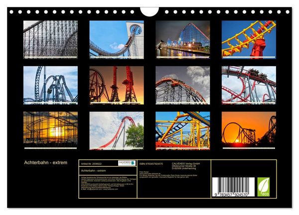 Produktbild: Achterbahn - extrem (Wandkalender 2026 DIN A4 quer), CALVENDO Monatskalender
