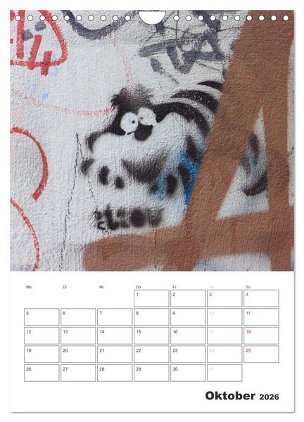 Produktbild: STENCIL ART 2026 - Schablonen Graffiti an H&auml;userfassaden / Planer (Wandkalender 2026 DIN A4 hoch), CALVENDO Monatskalender