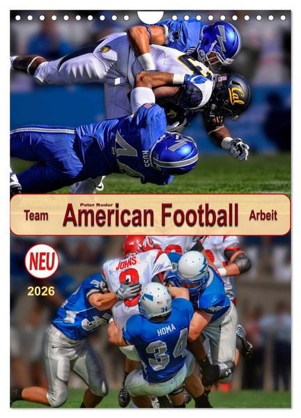 Produktbild: American Football, Team-Arbeit (Wandkalender 2026 DIN A4 hoch), CALVENDO Monatskalender
