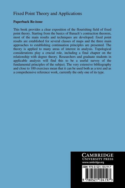 Produktbild: Fixed Point Theory and Applications