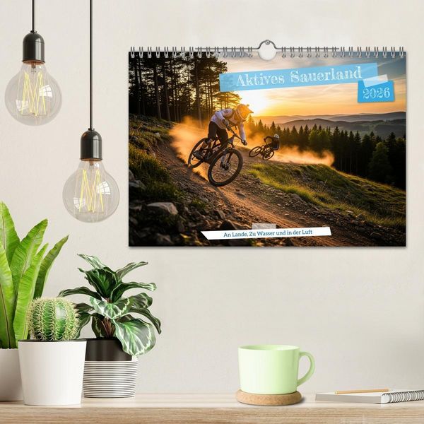 Produktbild: Aktives Sauerland (Wandkalender 2026 DIN A4 quer), CALVENDO Monatskalender