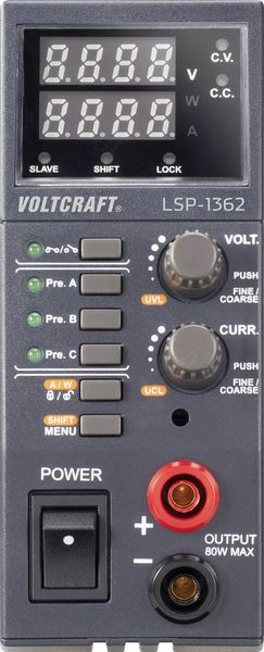 VOLTCRAFT Labornetzgerät TOPS-3363 - 1-36V/DC 0.25-3A 100W Mit 3 Ausgängen