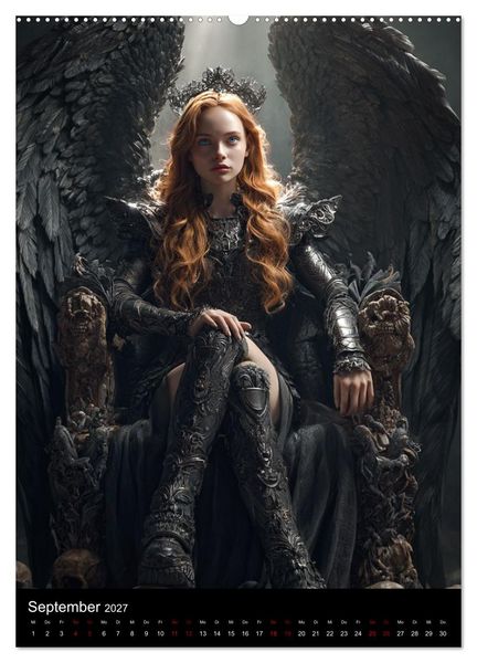 Produktbild: Gothic Angels (Wandkalender 2027 DIN A2 hoch), CALVENDO Monatskalender