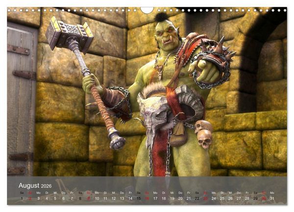 Produktbild: Welt der Orks (Wandkalender 2026 DIN A3 quer), CALVENDO Monatskalender