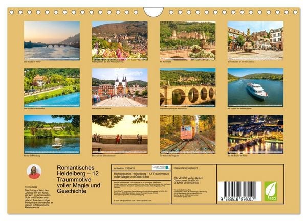 Produktbild: Romantisches Heidelberg &ndash; 12 Traummotive voller Magie und Geschichte (Wandkalender 2027 DIN A4 quer), CALVENDO Monatskalender