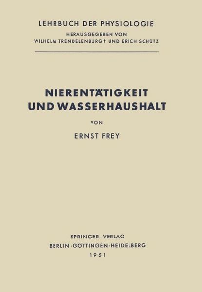 Produktbild: Nierent&auml;tigkeit und Wasserhaushalt