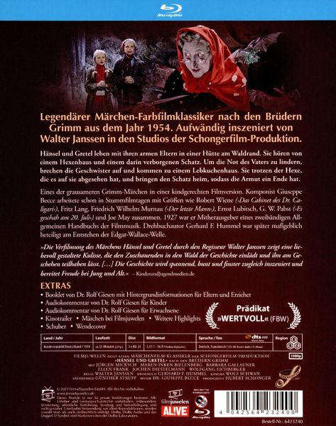 Produktbild: H&auml;nsel und Gretel (1954) (Filmjuwelen / Schongerfilm-M&auml;rchen)
