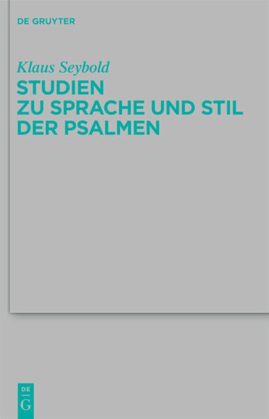 Produktbild: Studien zu Sprache und Stil der Psalmen