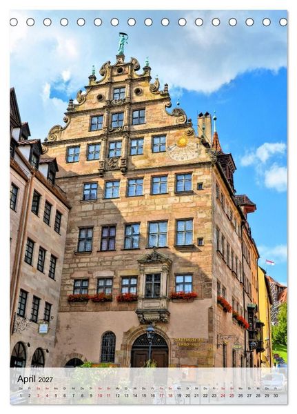 Produktbild: N&uuml;rnberg in Hochformat (Tischkalender 2027 DIN A5 hoch), CALVENDO Monatskalender