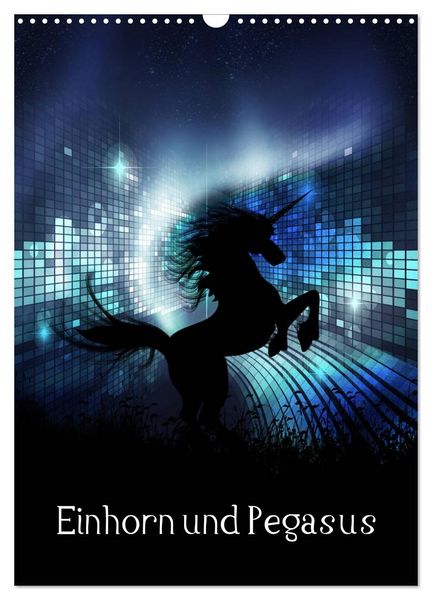 Produktbild: Einhorn und Pegasus (Wandkalender 2026 DIN A3 hoch), CALVENDO Monatskalender