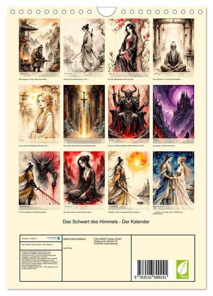 Produktbild: Das Schwert des Himmels - Der Kalender (Wandkalender 2026 DIN A4 hoch), CALVENDO Monatskalender