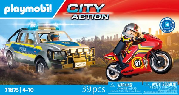 Produktbild: PLAYMOBIL 71875 Verfolgungsjagd mit Polizei Pick-Up