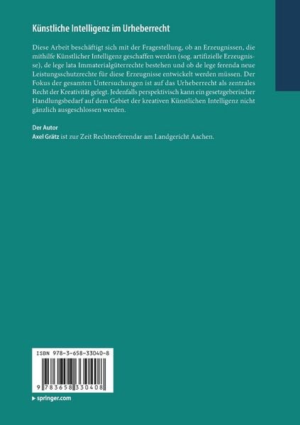 Produktbild: K&uuml;nstliche Intelligenz im Urheberrecht