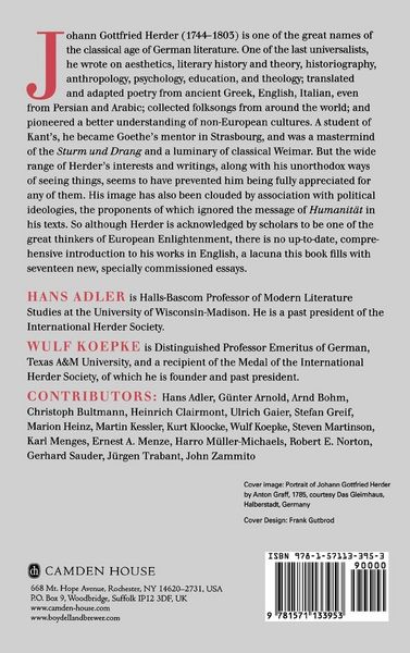 Produktbild: A Companion to the Works of Johann Gottfried Herder