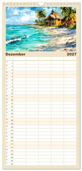 Produktbild: Familienplaner 2027 - Magisches Mexiko. Leuchtende Impressionen mit 5 Spalten (Wandkalender, 21 x 45 cm) CALVENDO