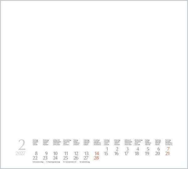 Produktbild: Foto-Malen-Basteln Bastelkalender quer wei&szlig; 2027