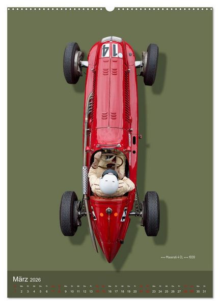 Produktbild: Legenden des Rennsports, Historic Grand Prix Cars 1925-1960 (hochwertiger Premium Wandkalender 2026 DIN A2 hoch), Kunstdruck in Hochglanz