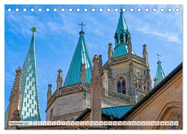 Produktbild: Erfurt &ndash; Ein Spaziergang durch die Landeshauptstadt (Tischkalender 2027 DIN A5 quer), CALVENDO Monatskalender