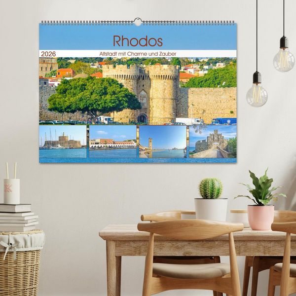 Produktbild: Rhodos - Altstadt mit Charme und Zauber (Wandkalender 2026 DIN A2 quer), CALVENDO Monatskalender