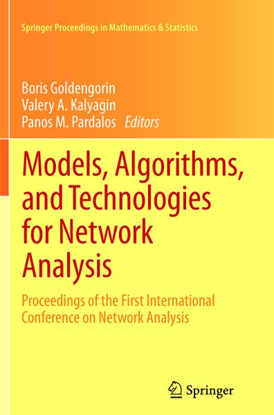 Produktbild: Models, Algorithms, and Technologies for Network Analysis