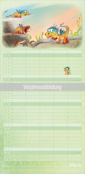 Produktbild: Familienplaner Furzipups der Knatterdrache 2027