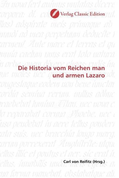 Produktbild: Die Historia vom Reichen man und armen Lazaro