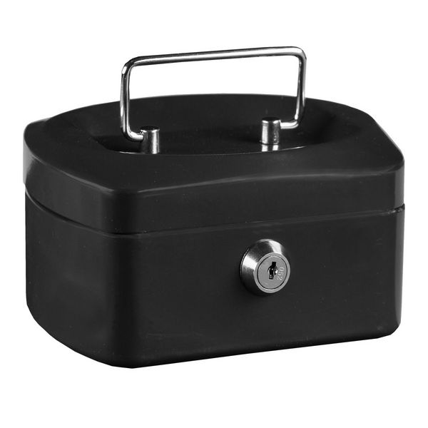 Produktbild: Idena Geldkassette Gr&ouml;&szlig;e 6 aus Metall 8 F&auml;cher schwarz 15,5x12x9cm