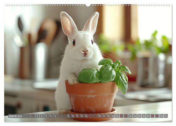Produktbild: A Cuddly Rabbit Life (Wall Calendar 2026 DIN A2 landscape), CALVENDO 12 Month Wall Calendar