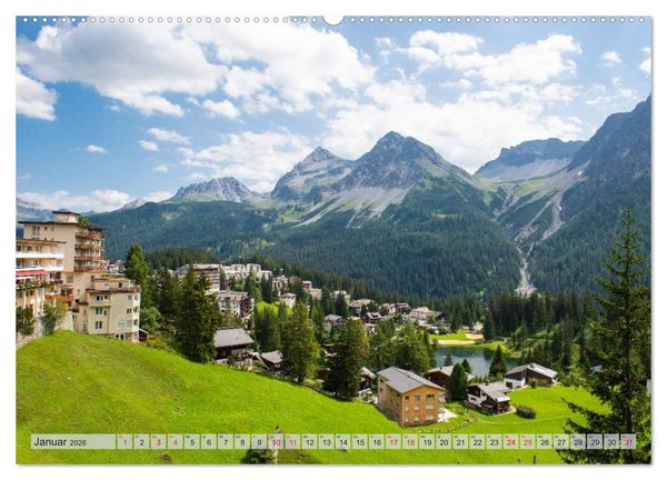 Produktbild: Arosa - Atemberaubende Bergkulissen (Wandkalender 2026 DIN A2 quer), CALVENDO Monatskalender