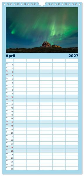Produktbild: Familienplaner 2027 - Nordnorwegen - Wundervolle Lofoten mit 5 Spalten (Wandkalender, 21 x 45 cm) CALVENDO