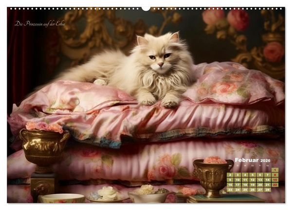 Produktbild: M&auml;rchenhafte Helden - Eine Reise in die magische Welt unserer Katzen (Wandkalender 2026 DIN A2 quer), CALVENDO Monatskalender