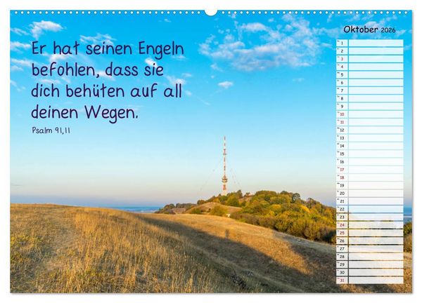 Produktbild: Heimat Hesselberg (hochwertiger Premium Wandkalender 2026 DIN A2 quer), Kunstdruck in Hochglanz