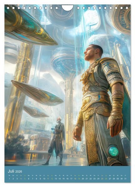 Produktbild: Fremde Zivilisationen - Science Fiction (Wandkalender 2026 DIN A4 hoch), CALVENDO Monatskalender