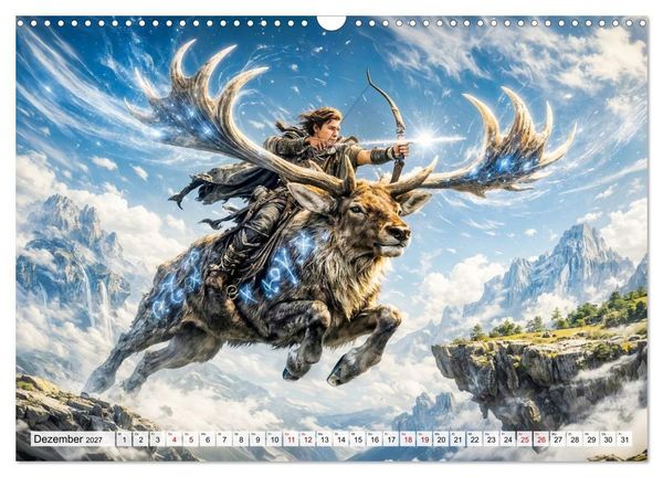 Produktbild: Sternzeichen - Die M&auml;chte des Tierkreises (Wandkalender 2027 DIN A3 quer), CALVENDO Monatskalender