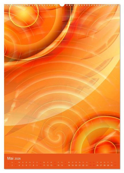 Produktbild: Digitale Kunst - rund und bunt (Wandkalender 2026 DIN A2 hoch), CALVENDO Monatskalender