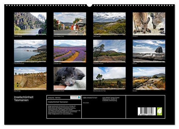 Produktbild: Inselsch&ouml;nheit Tasmanien (hochwertiger Premium Wandkalender 2026 DIN A2 quer), Kunstdruck in Hochglanz