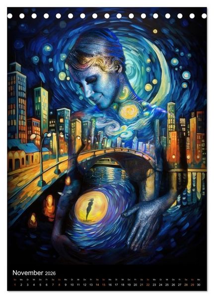 Produktbild: Klangk&ouml;rper - Bodypainting Adventures (Tischkalender 2026 DIN A5 hoch), CALVENDO Monatskalender