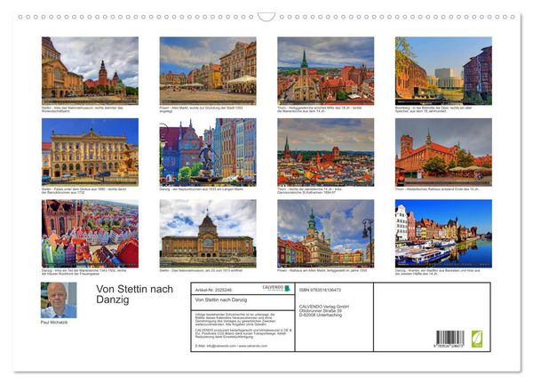 Produktbild: Von Stettin nach Danzig (Wandkalender 2026 DIN A2 quer), CALVENDO Monatskalender