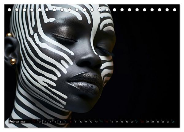 Produktbild: Faszination Bodypainting (Tischkalender 2026 DIN A5 quer), CALVENDO Monatskalender