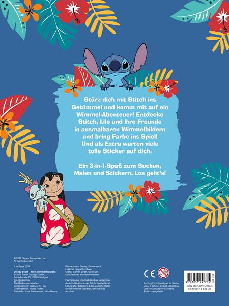 Produktbild: Disney Stitch: Mein Wimmelmalblock