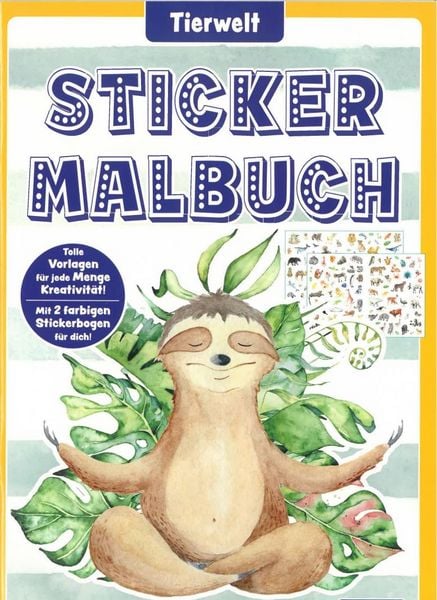 Sticker Malbuch - Tierwelt, Paperback von , Media Verlagsgesellschaft mbH