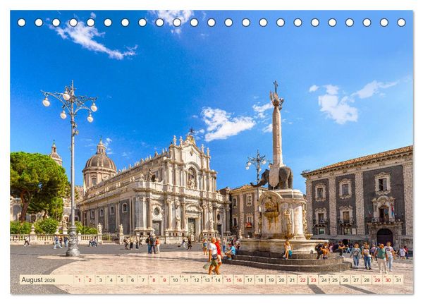 Produktbild: Sizilien, &Auml;tna-Catania-Cefalu-Messina-Syrakus-Taormina-Tindari (Tischkalender 2026 DIN A5 quer), CALVENDO Monatskalender